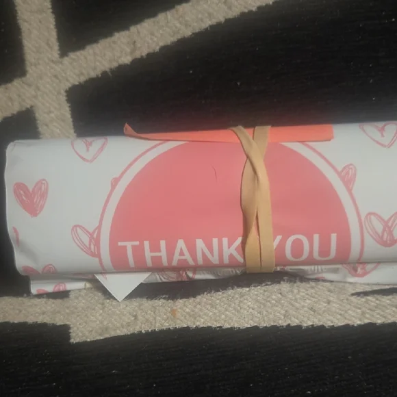 Pink Gray Polymailers Says Thank You Qty 25 6 X 9 - Picture 2 of 5